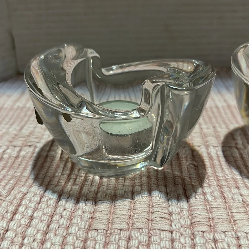 NWT Royal Gallery Collections - Pair of 2 Lead Crystal Votive Candle Holders